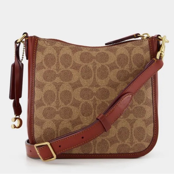 NWT COACH 'chaise 19' Shoulder Bag - Tan Rust - Picture 8 of 10